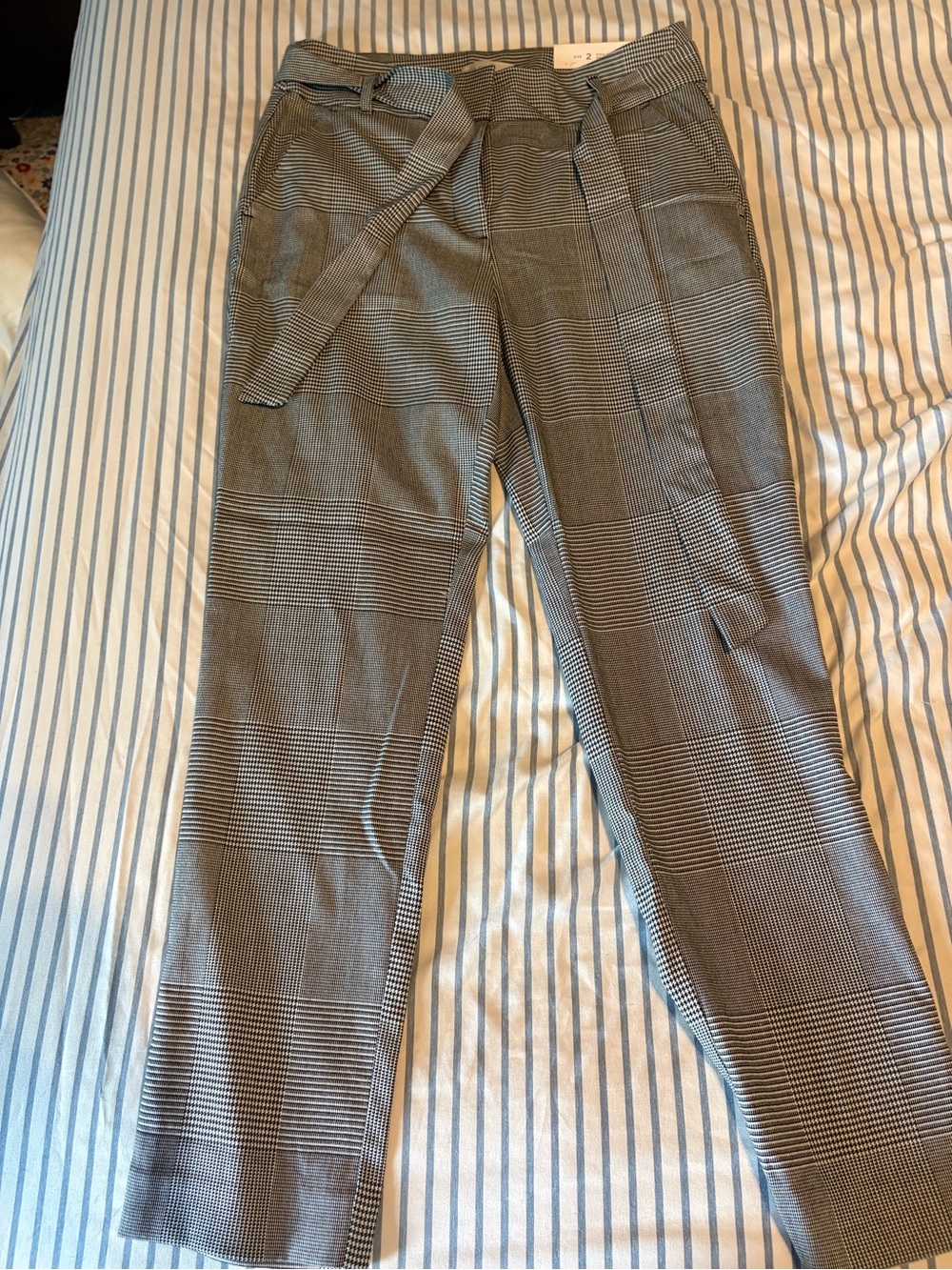 LOFT Women's Dress Pants Trio - Red, Gray Plaid, Light Gray - Picture 6 of 7